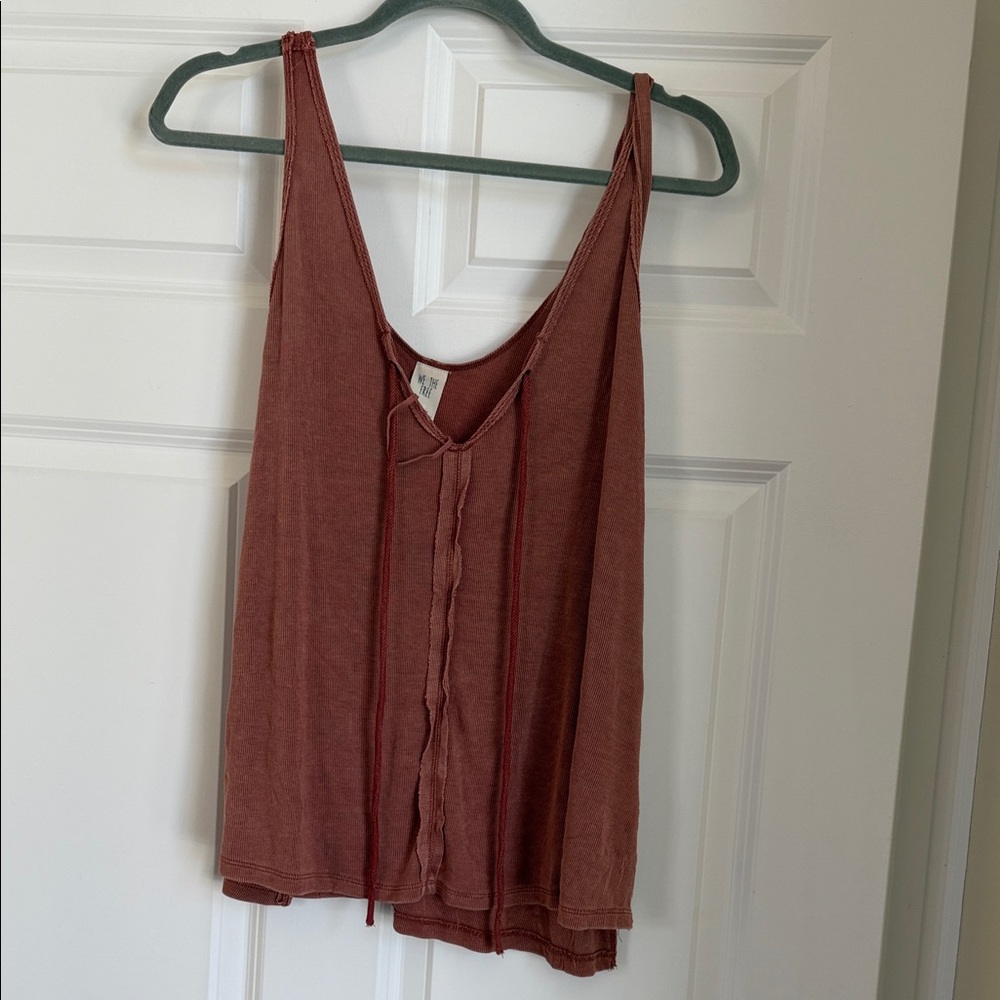 We The Free Rust Red Scoop Neck Tank Top